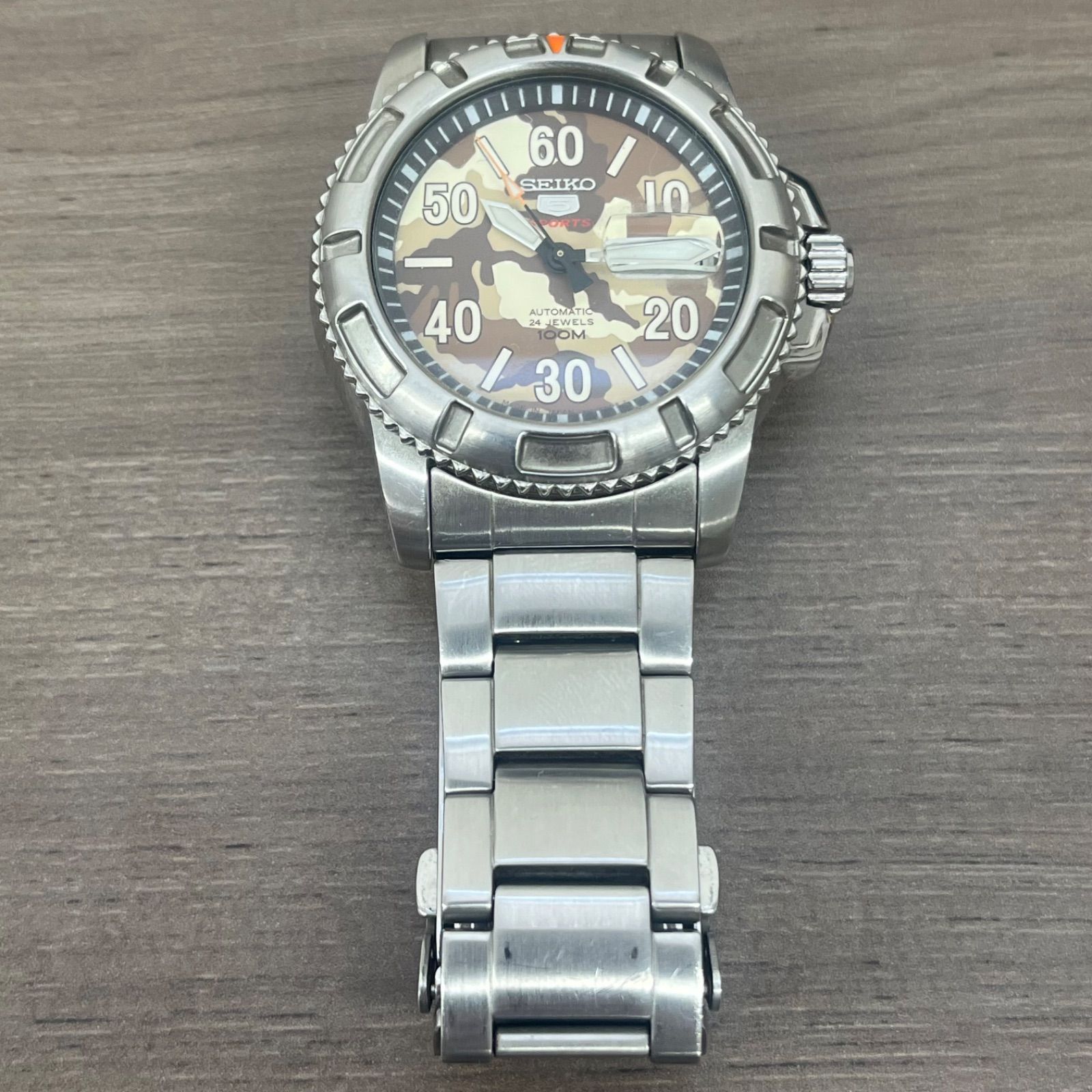 (s) SEIKO セイコー 5スポーツ 5 SPORTS 自動巻き メカニカル 腕時計 メンズ SRP211K1 ブラウン カモフラ 迷彩 海外 モデル/7704