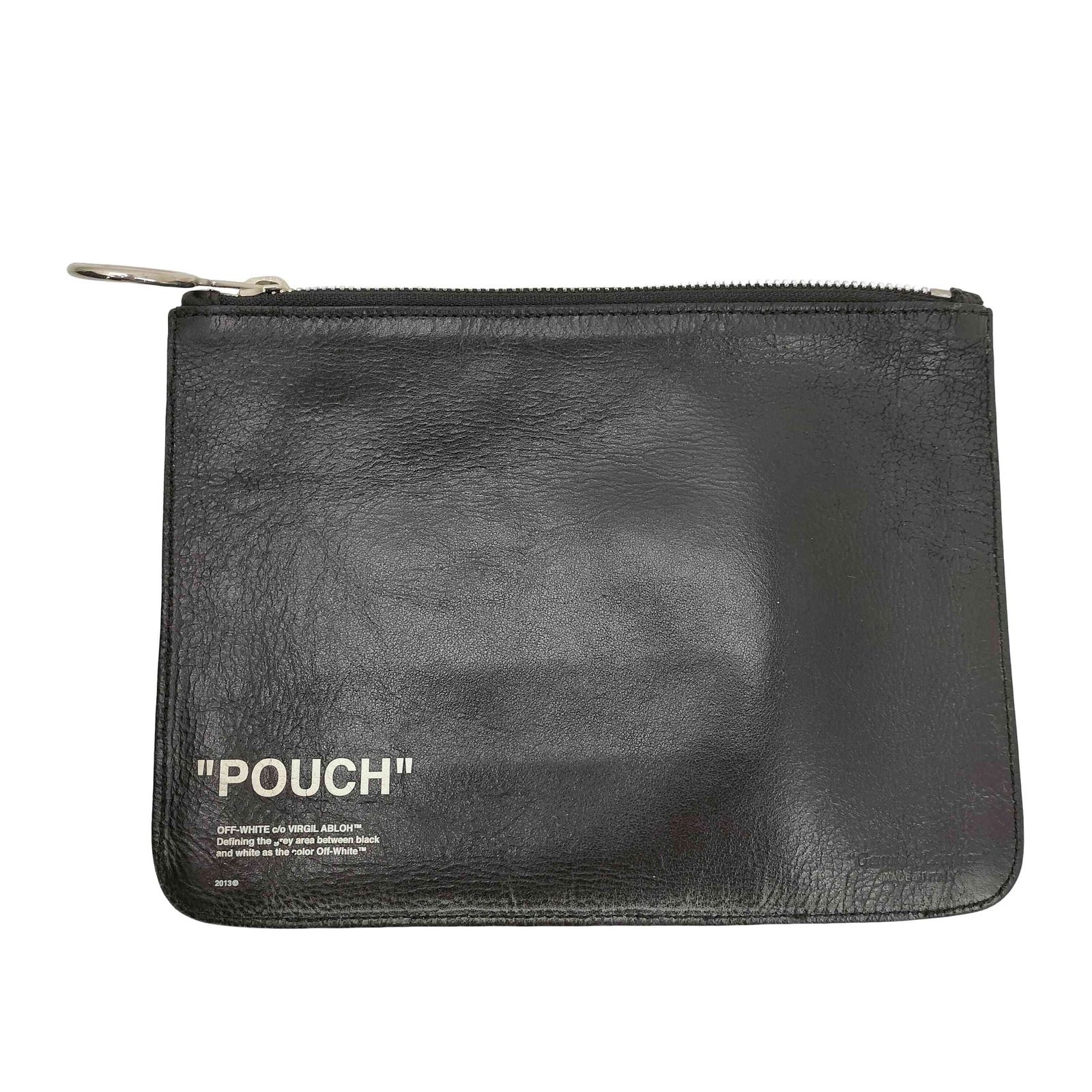 オフホワイト OFF-WHITE Quote Pouch レザー ポーチ クラッチ バッグ メンズ 表記無