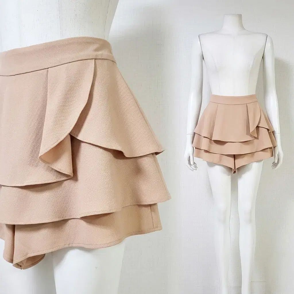 OLIVE des OLIVE フリル キュロットパンツ 55 キュロット ベージュ