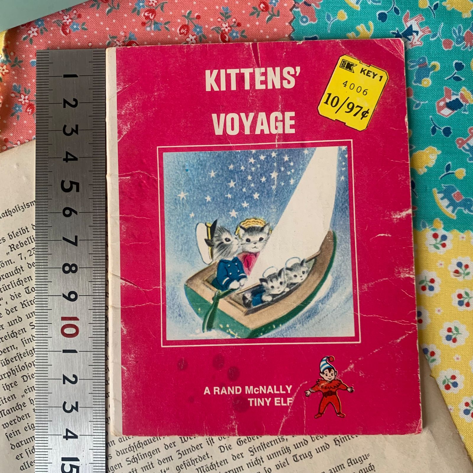 ヴィンテージ絵本 Kittens' Voyage ジャンクジャーナル素材 洋書 古書