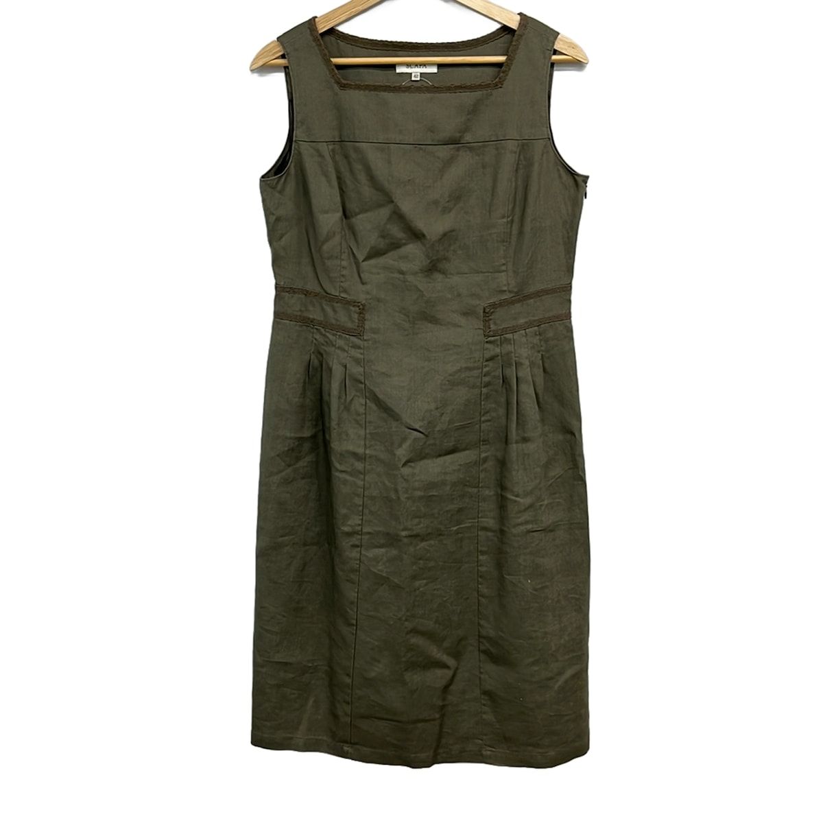 Scapa(スキャパ) ワンピース サイズ42 L レディース美品 - カーキ ノースリーブ/ひざ丈/レース