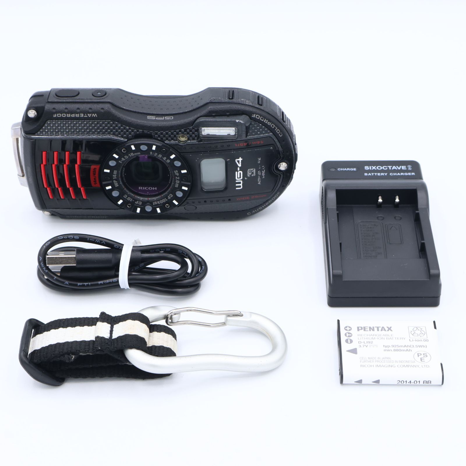 RICOH リコー 防水デジタルカメラ RICOH WG-4GPS ブラック 防水14m耐