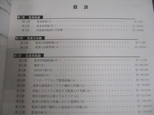 CPA会計学院 公認会計士講座 監査論 テキスト/短答対策問題集/資料集