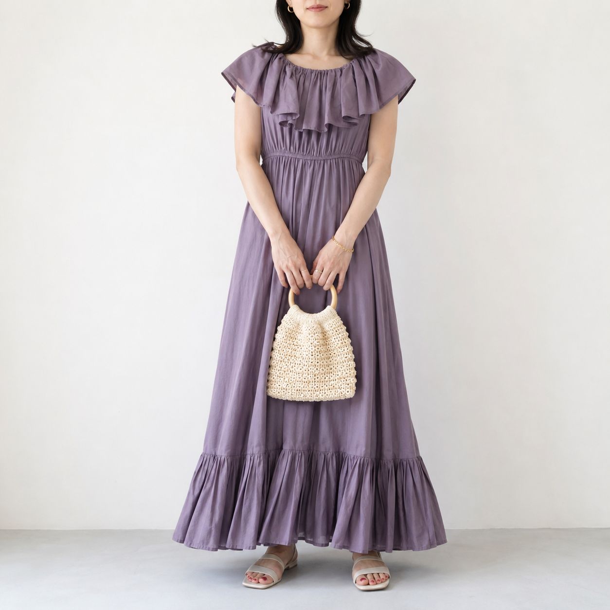 新品☆MARIHA マリハ☆ワルツのドレス グレイッシュパープル 36 オフ 