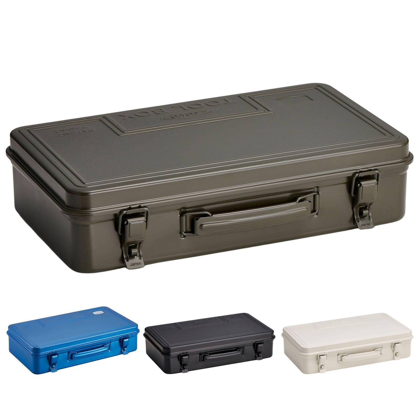 東洋スチール(TOYO) スチール製工具箱 T-360 モスグリーン【幅約38×奥行約22×高さ約9cm】 日本製 ツールボックス 収納ボックスas 80abdbbd