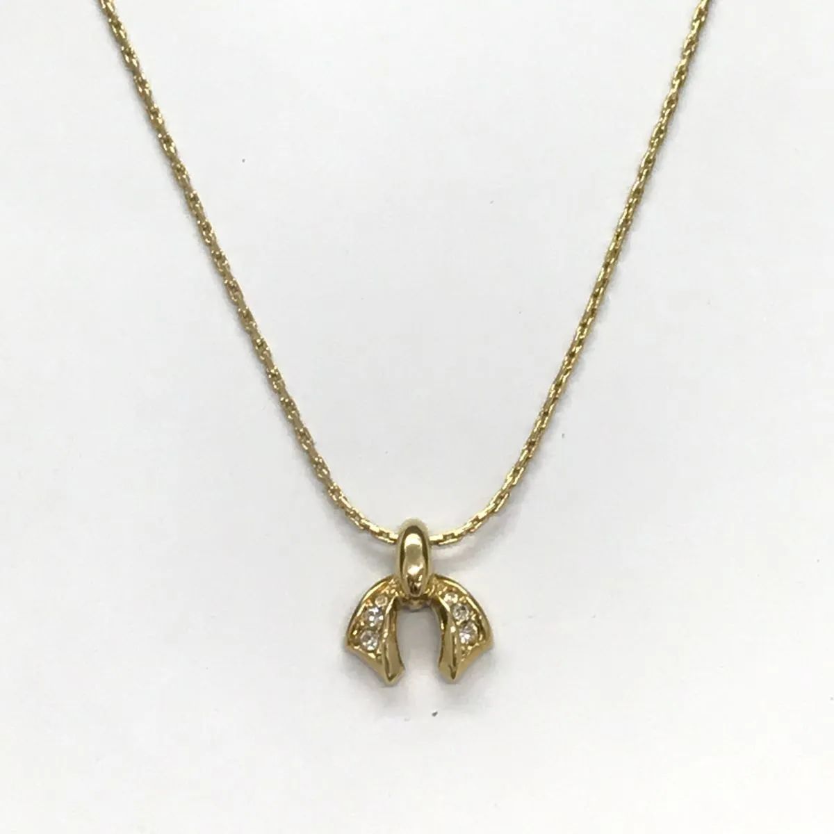 極美品】Christian Dior ディオール ネックレス リボンモチーフ ライン