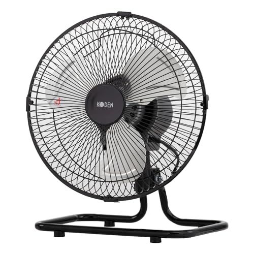 広電(KODEN) 工業扇 工場扇 業務用扇風機ミニ 25cm 据置き型 上下左右360°ラウンドムーブ送風 自動首振り 風量3段階 アルミ羽根 持ち運び簡単 ブラック CFF253DMA-AZ(沖縄・離島の方発送不可）) 9fe443be
