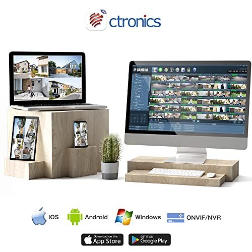 【最新5GWi-Fi・5MP?】Ctronics 防犯カメラ ワイヤレス 屋外 自動追尾 24時間録画 監視カメラ スマホ/PC遠隔操作 NAS/FTP/ONVIF/NVR 夜間カラー プリセット機能 ヒューマン検知 強化5DBiアンテナ 双 f2437336