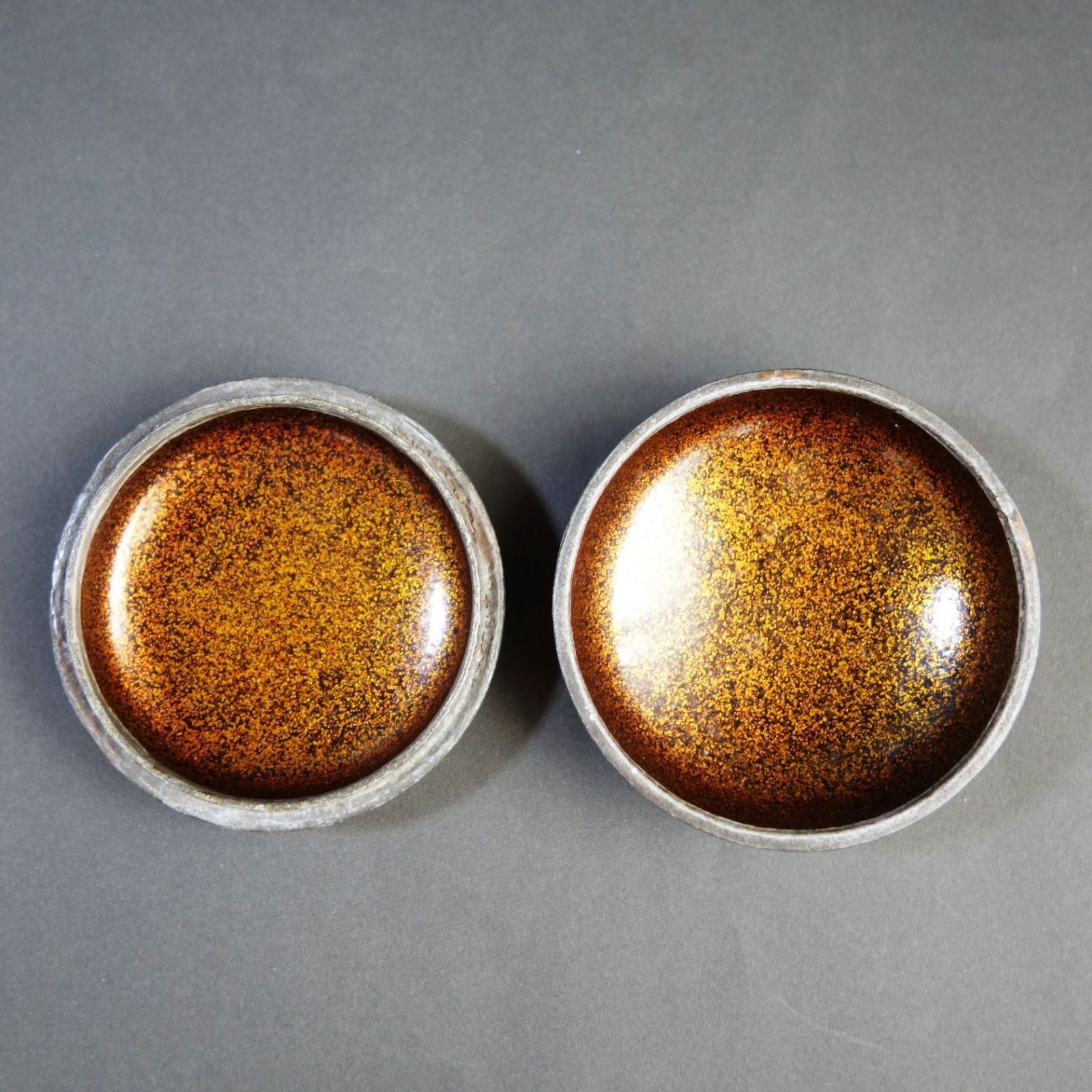 骨董逸品【紫陽花図 錫縁香合 高蒔絵 錫板貼 螺鈿細工】(共箱付き) 漆器 高蒔絵 錫縁 香合 茶道具 骨董 古美術 Bc25043001
