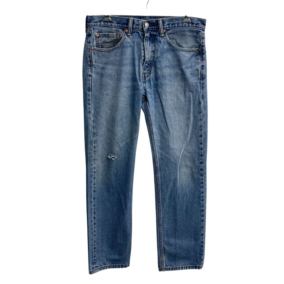 Levi's 505 デニムパンツ W33 ライトブルー リーバイス ジップアップ コインポケット アメカジ デニム ジーンズ 2605-385