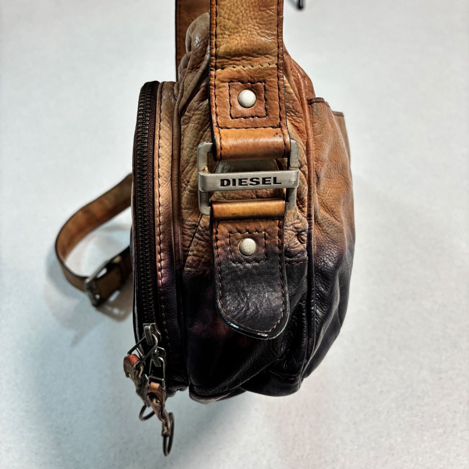 diesel leather grunge shoulder bag ディーゼル 本革 牛革 ショルダー 