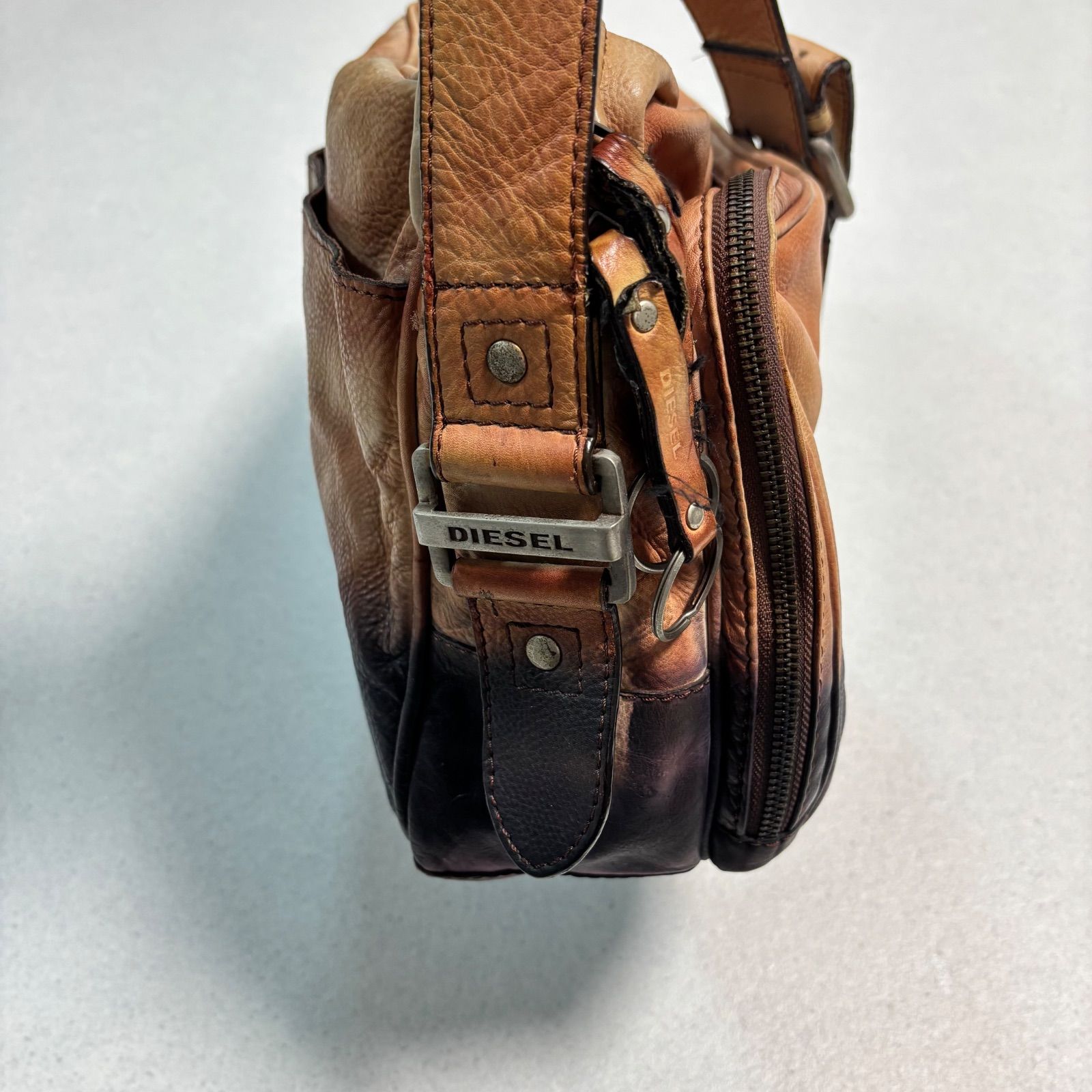 diesel leather grunge shoulder bag ディーゼル 本革 牛革 ショルダー 