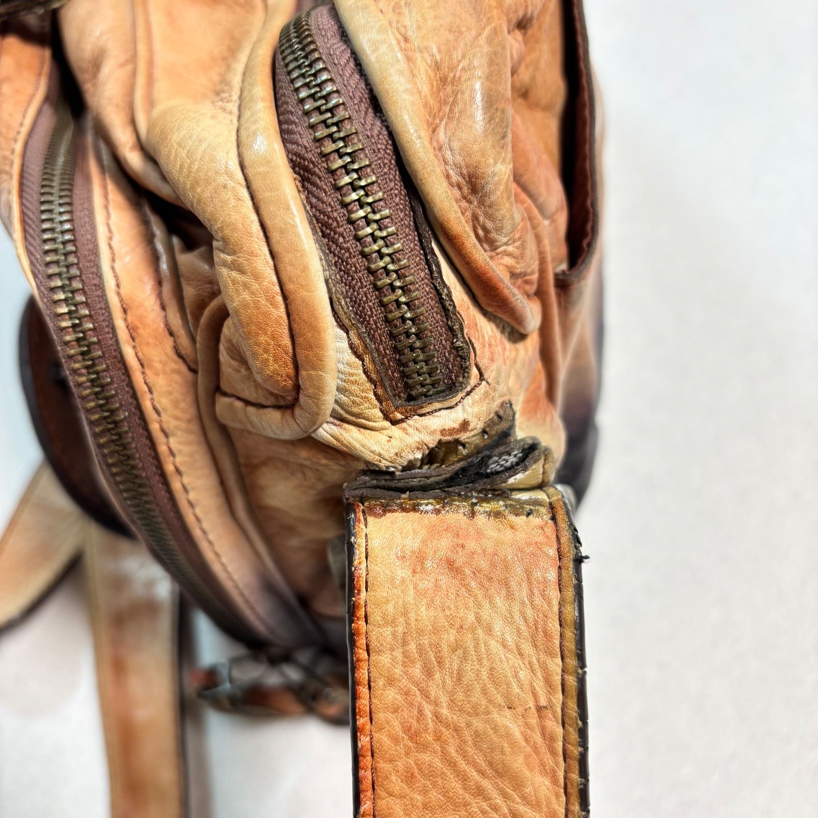 diesel leather grunge shoulder bag ディーゼル 本革 牛革 ショルダー 
