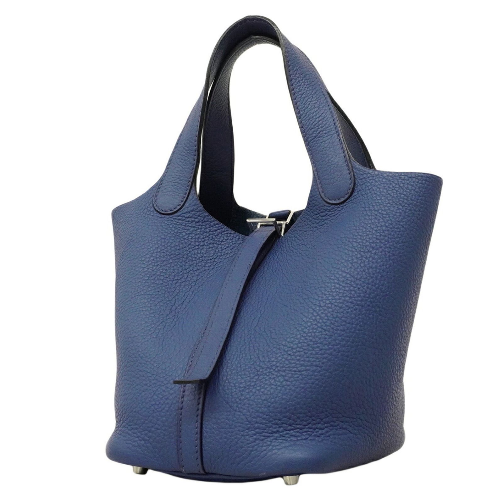エルメス(Hermes) エルメス ハンドバッグ ピコタンPM トリヨンクレマンス ブルーブライトン □J刻印レディース