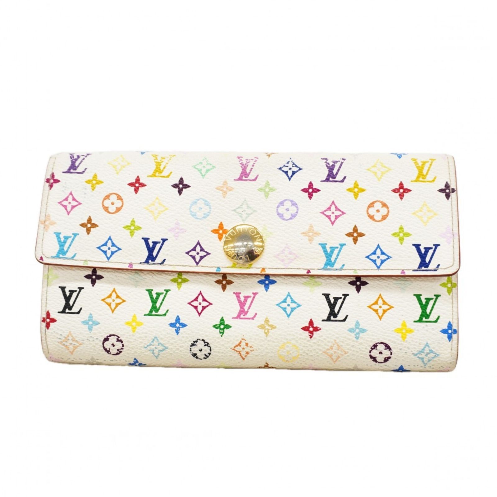 ルイ・ヴィトン(Louis Vuitton) ルイ・ヴィトン 長財布 モノグラム・マルチカラー ポシェットポルトモネクレディ M60004 ブロンレディース