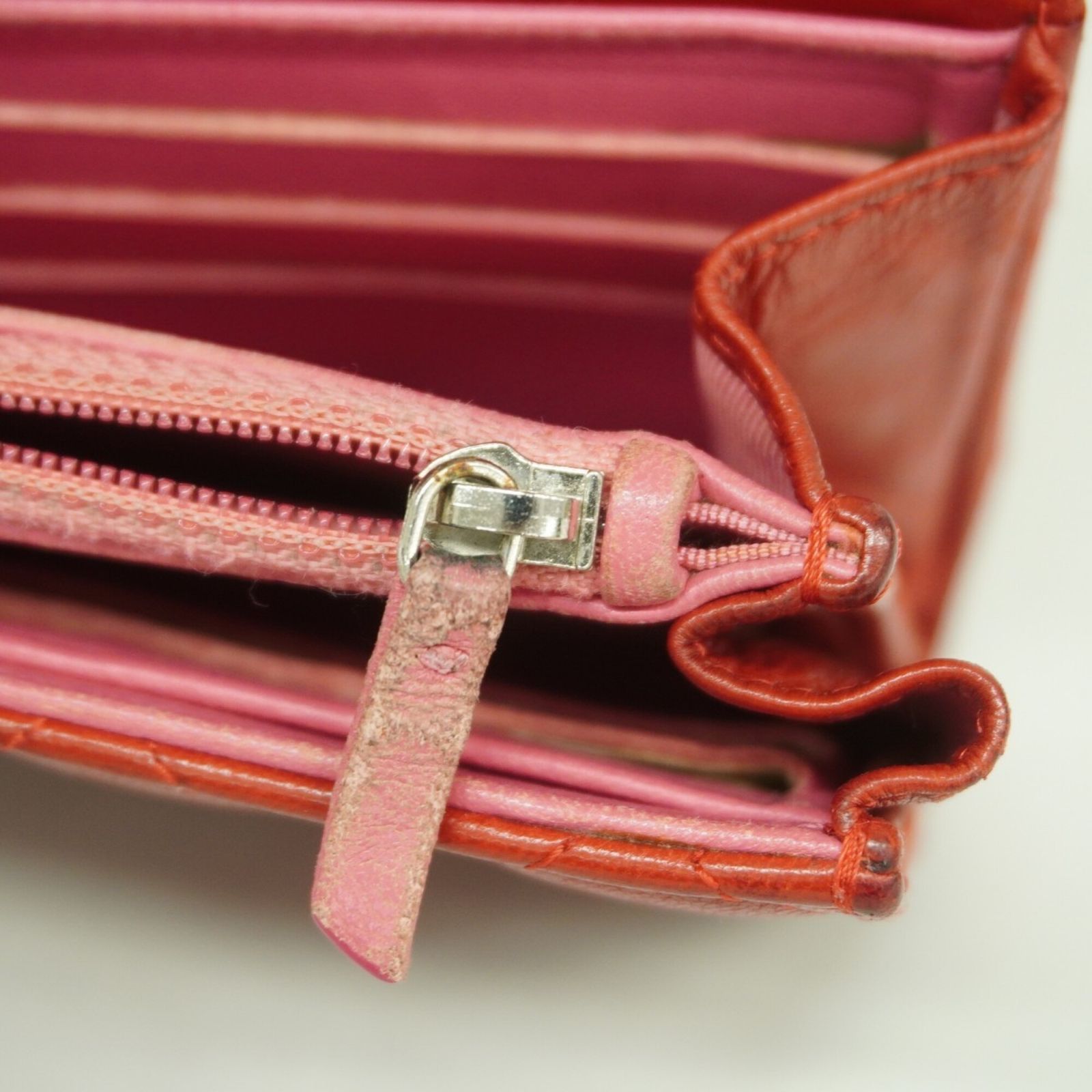 シャネル(Chanel) シャネル 長財布 マトラッセ ラムスキン レッド