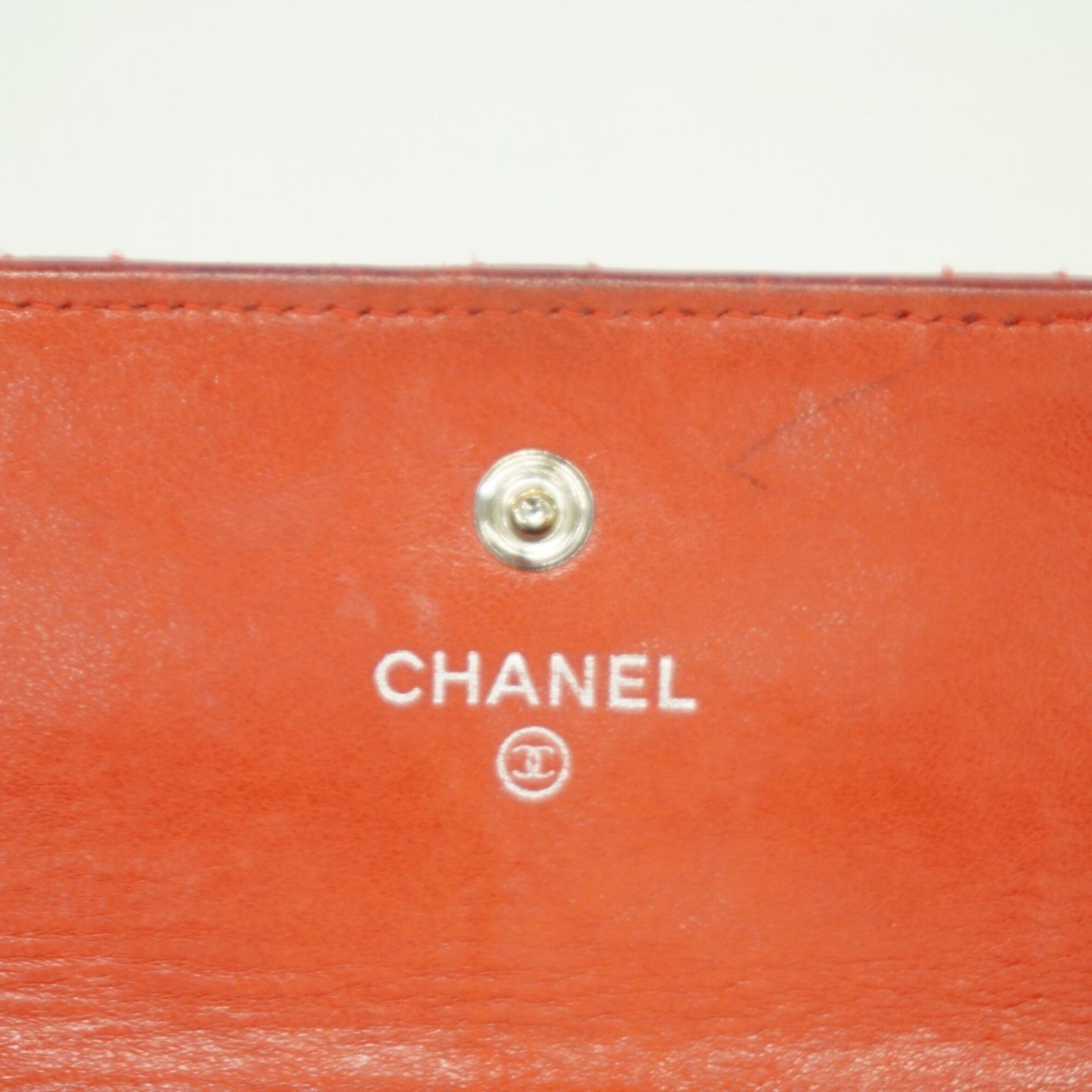 シャネル(Chanel) シャネル 長財布 マトラッセ ラムスキン レッド 