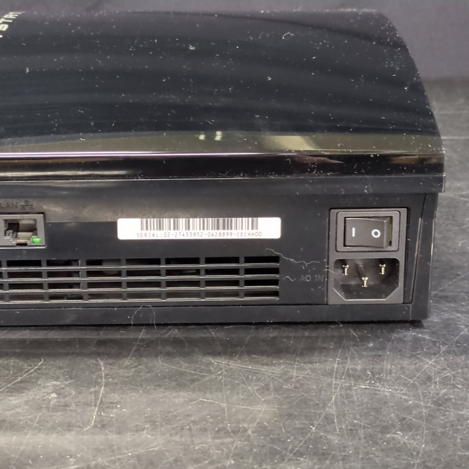 D14640】ジャンク PS3本体 40GB CECHH00 クリアブラック 箱、取説付き