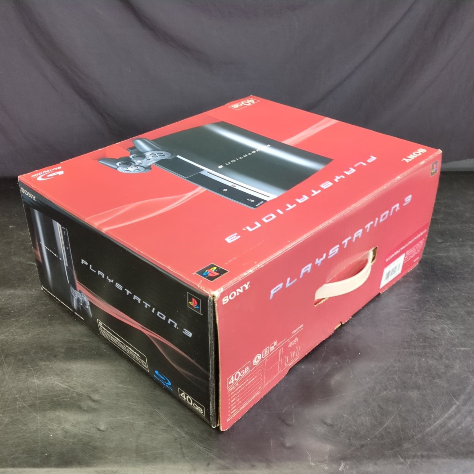 D14640】ジャンク PS3本体 40GB CECHH00 クリアブラック 箱、取説付き