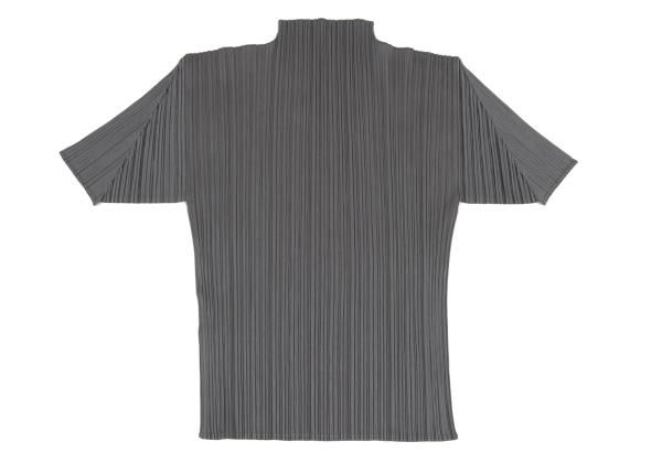 プリーツプリーズPLEATS PLEASE プリーツハイネックTシャツ グレー3