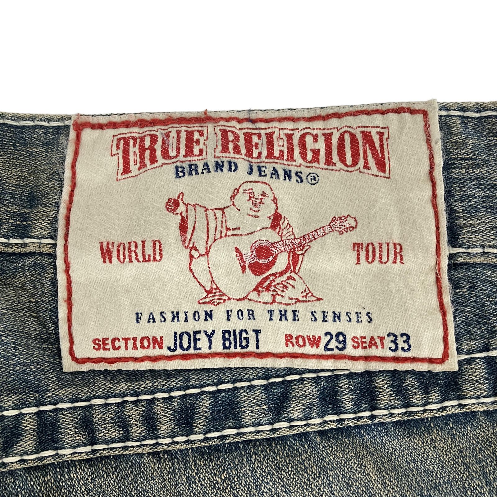 TRUE RELIGION JOEY BIG T デニム 112790 白ステッチ SEAT33 トゥルー 