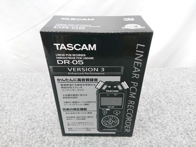 未使用品】 【TASCAM】 DR-05 VER3 リニアPCMレコーダー DR-05-V3