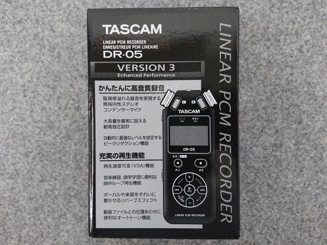 未使用品】 【TASCAM】 DR-05 VER3 リニアPCMレコーダー DR-05-V3