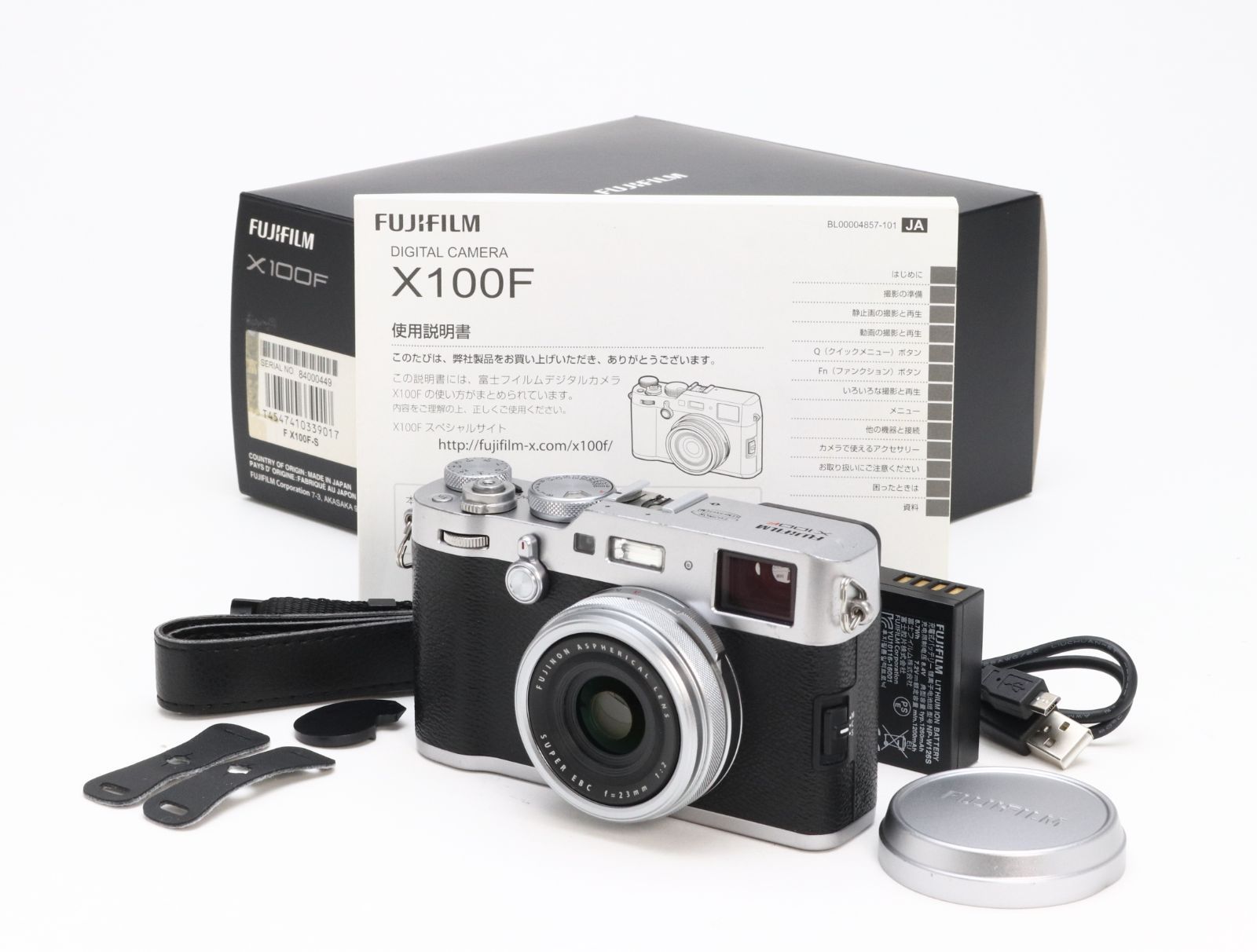 B+ (並品) FUJIFILM 富士フィルム X100F シルバー シャッター回数8715