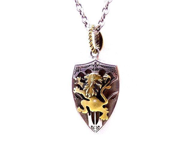 SAINTS セインツ ネックレス ■ シルバー925 ゴールドメッキ シールド トップ SV ペンダント □8E SAINTS セインツ ネックレス □ シルバー925 ゴールドメッキ シールド