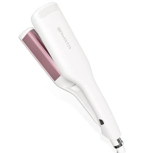 BAYATA コテ 32mm ウェーブアイロン ヘアアイロン カール 挟むだけ カールアイロン 100℃?210℃ 12段階温度調整 千万級マイナスイオン 韓国風ヘア 波巻き やけど防止 30分自動電源オフ 初心者向けカールアイロン 海外対応 0bb0b4ce