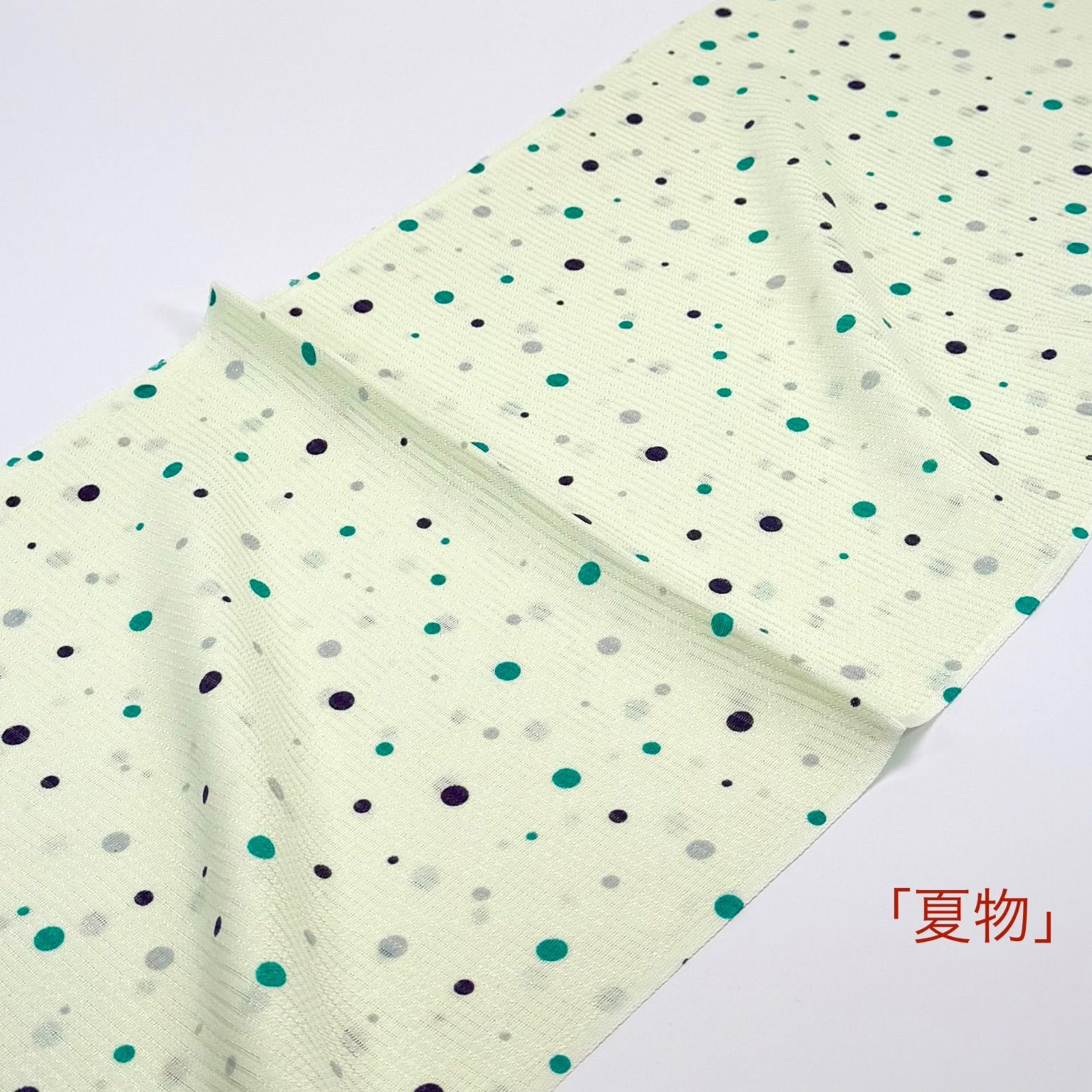 「夏単衣」帯揚げ　衿秀　絽　友禅　水玉　三色　0959