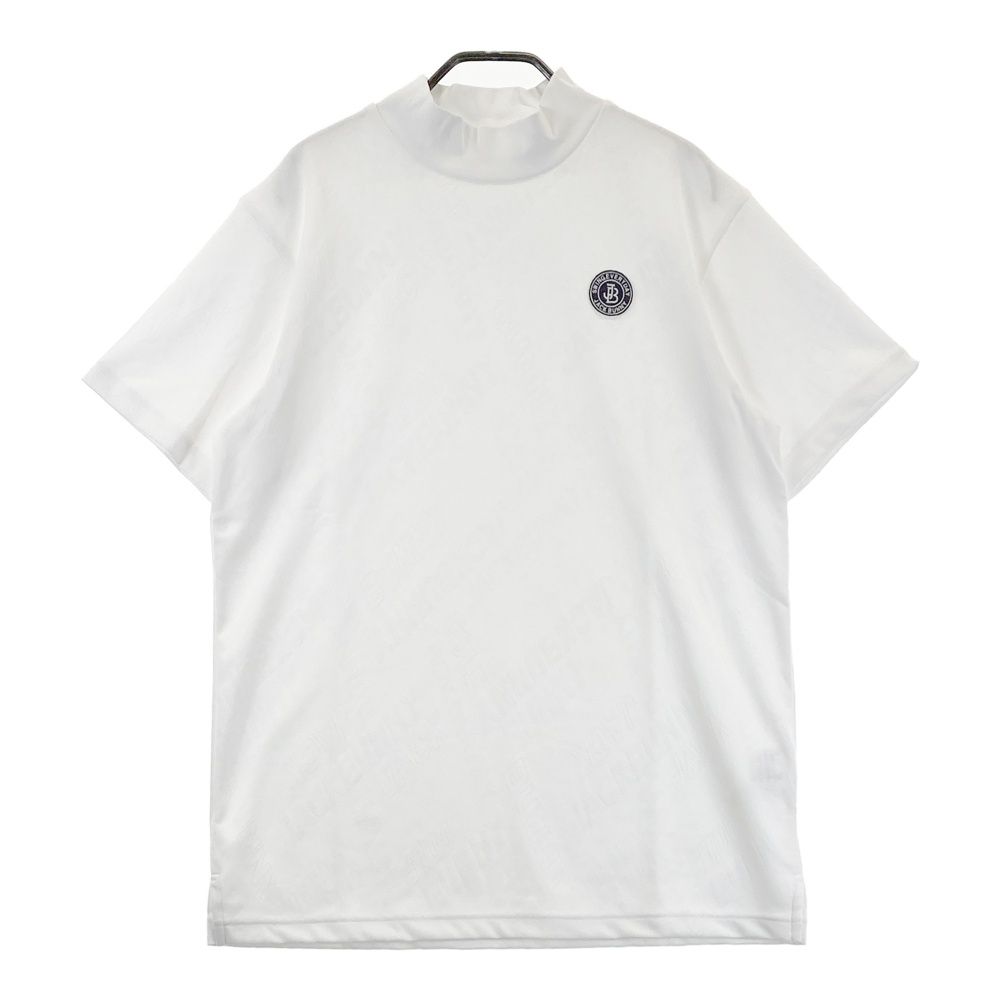 サイズ：5 JACK BUNNY ジャックバニー 2025年モデル ハイネック 半袖Tシャツ ロゴ 総柄 ホワイト系 [240101699790] ゴルフウェア メンズ ストスト