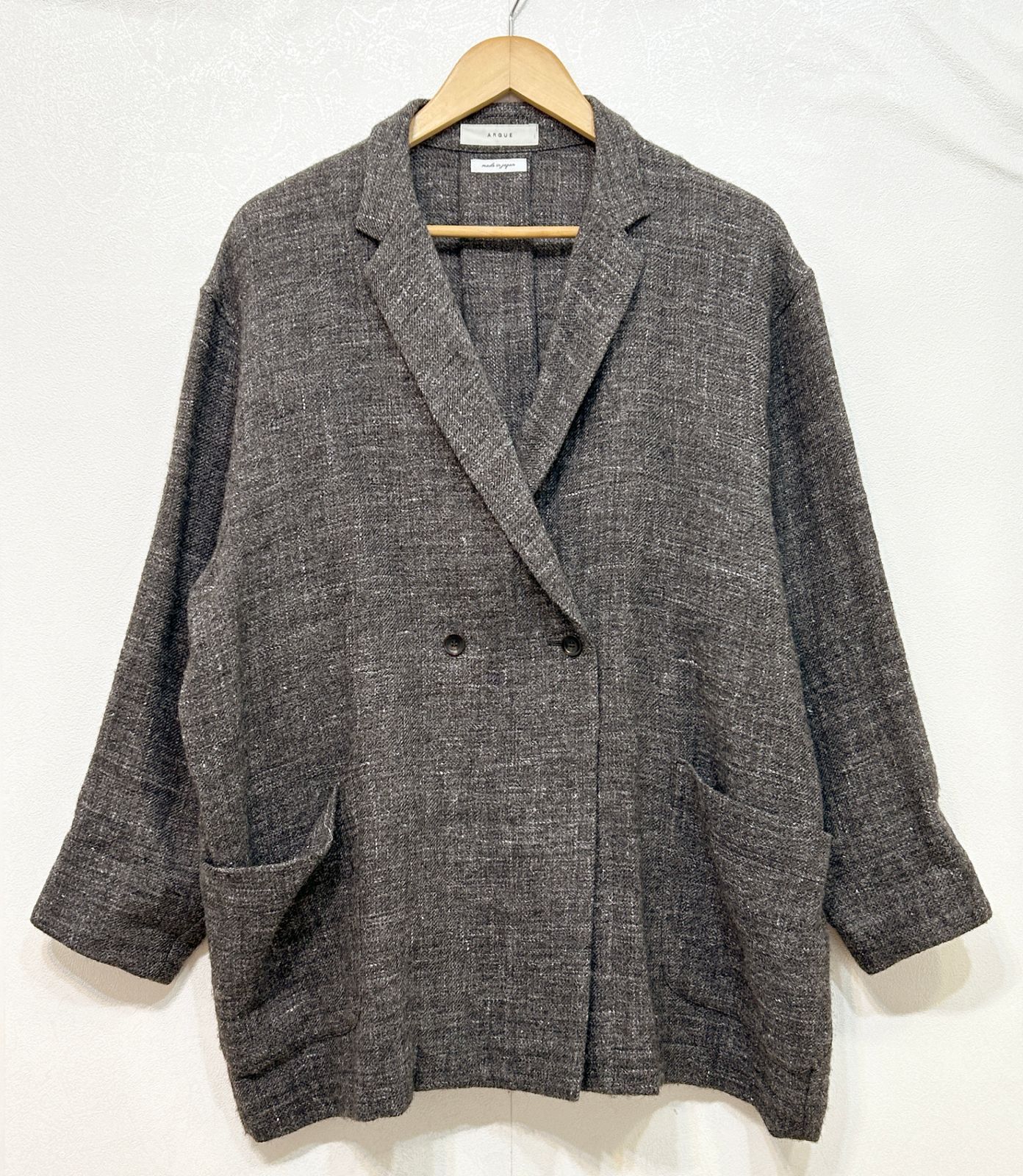 ARGUE (F) 日本製 麻混 ウールリネン ジャケット AR22awap01 アギュー K5-102