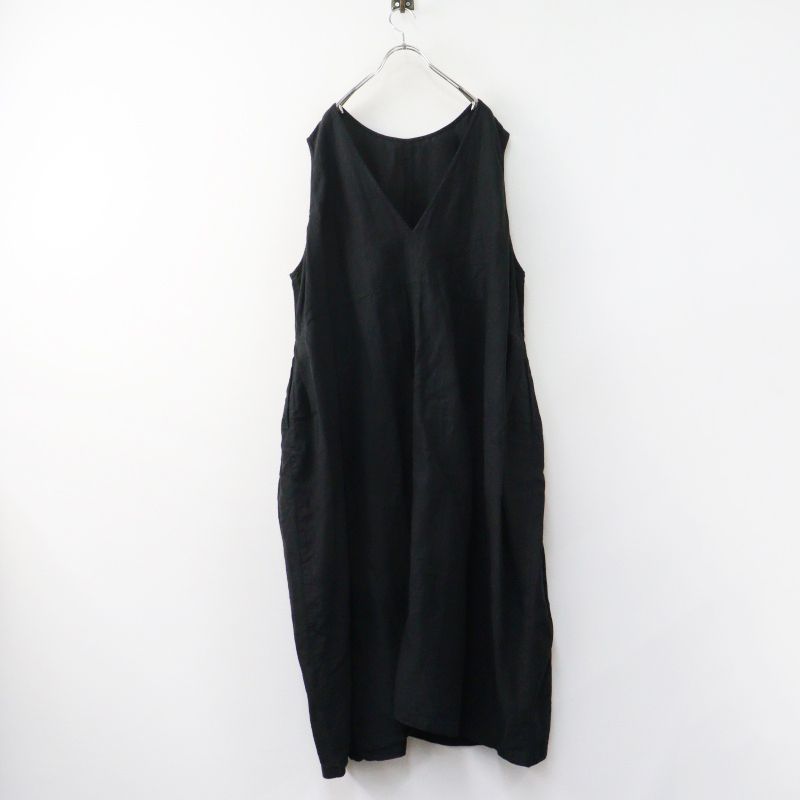 2022SS ネストローブ nest Robe ブラックリネンバックVネック
