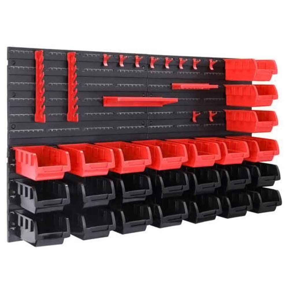 ☆新品☆life_mart 部品収納ケース 46P ツールボックス キャビネット パーツボックス 壁掛け 伝票 ネジ ナット ワッシャー ビス 小物収納 有孔ボード febf2260