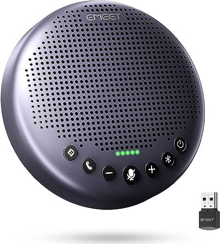 ☆新品☆EMEET Luna Plusスピーカーフォン 会議用 2023年アップグレード版 マイクスピーカー 8つのマイク 360?全方向集音 ノイズキャンセリング 10人まで対応 web会議マイク USB2.0/Bluetooth 5.3/ ac00c9b0