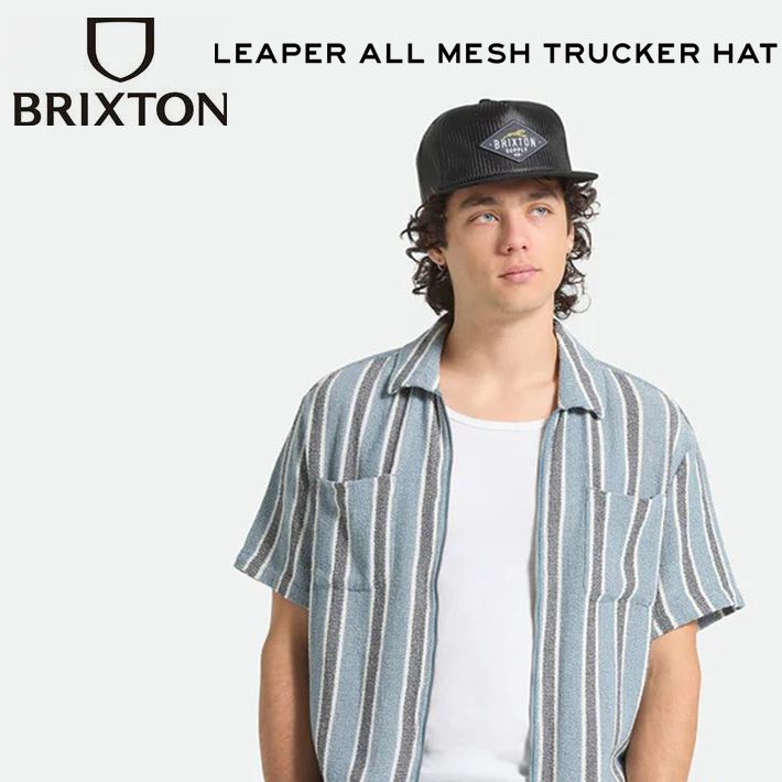BRIXTON ブリクストンキャップ LEAPER MP ALL MESH TRUCKER HAT スナップバック メッシュCAP スケボー アメ車 バイカー ストリート サーフィン