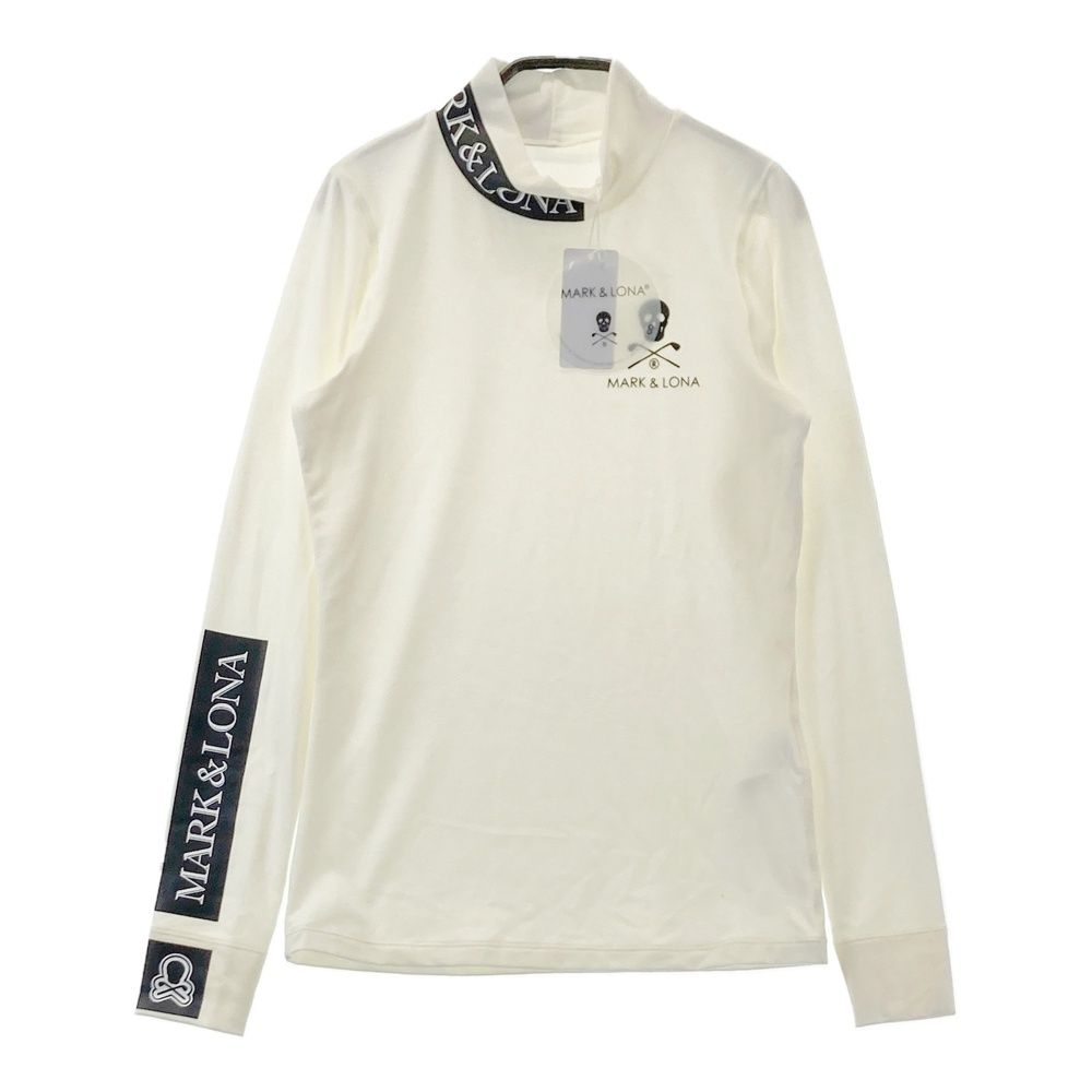 サイズ：38 MARK&LONA マークアンドロナ 2024年モデル スカル モックネック 長袖Tシャツ ホワイト系 [240101692267] ゴルフウェア レディース ストスト
