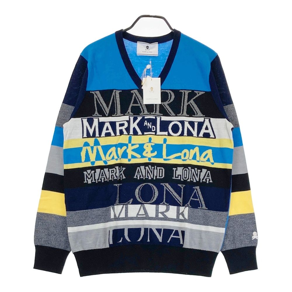 サイズ：XL MARK&LONA マークアンドロナ ML-15W-B12 ニット セーター ブルー系 [240101696780] ゴルフウェア メンズ ストスト