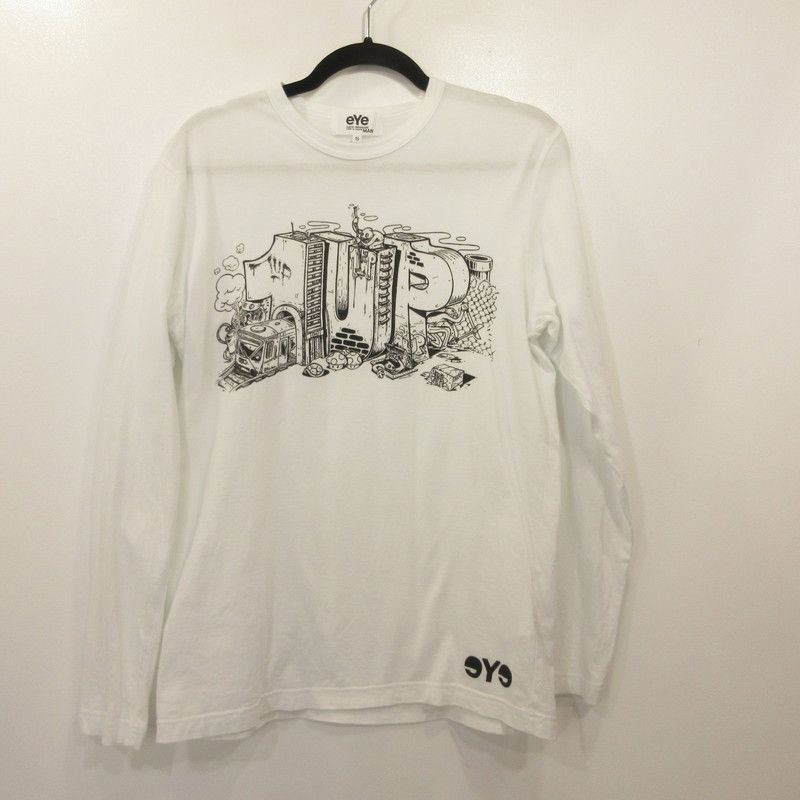 JUNYA WATANABE ホワイト 長袖 Tシャツ S 姫路東店】 中古 eYe COMME des GARCONS JUNYA WATANABE MAN | アイ