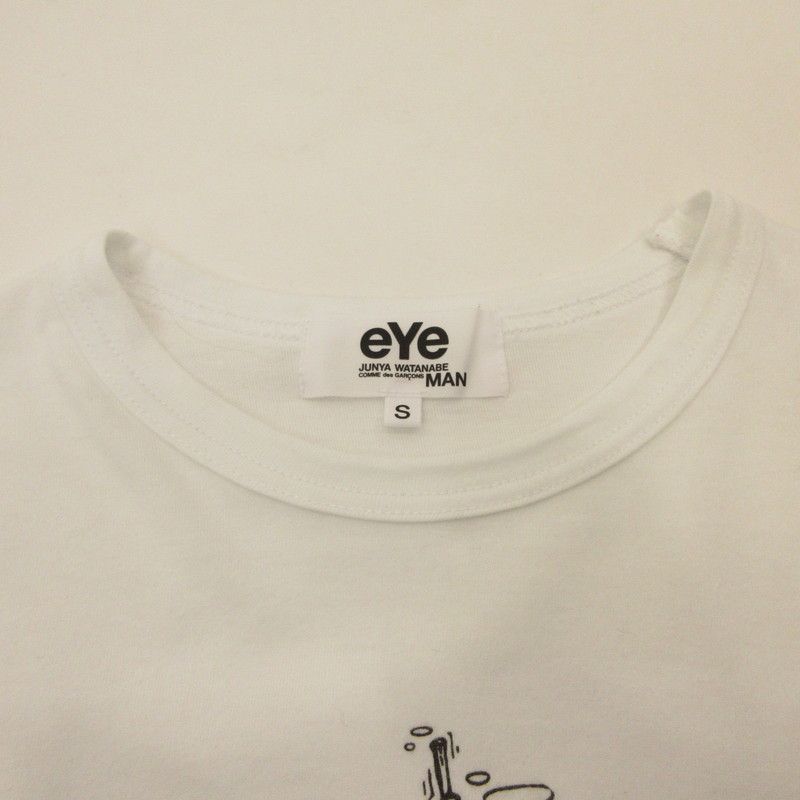 JUNYA WATANABE ホワイト 長袖 Tシャツ S 姫路東店】 中古 eYe COMME des GARCONS JUNYA WATANABE MAN | アイ