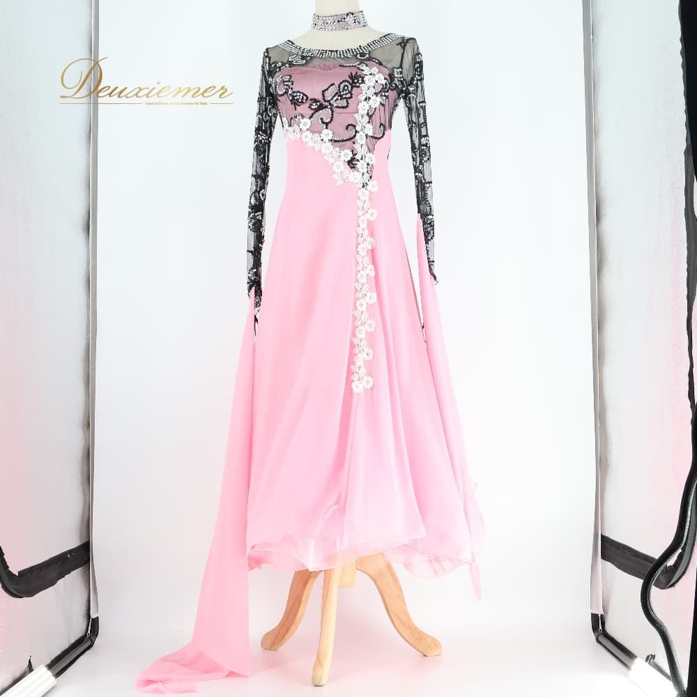 美品❣️ ✨レイリーナ　社交ダンス　 セットアップ　パーティードレス✨ 社交ダンス 衣装 Leirena レイリーナ ドレス スタンダード ブルー系