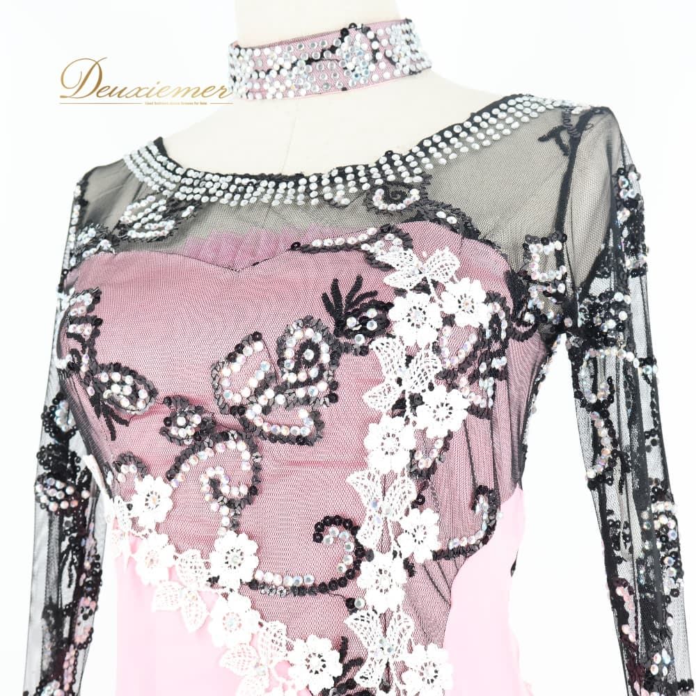 【美品 社交ダンス衣装】ワンピース ドレス leirena チョーカー フロート 社交ダンス 衣装 Leirena レイリーナ ドレス ワンピース スタンダード