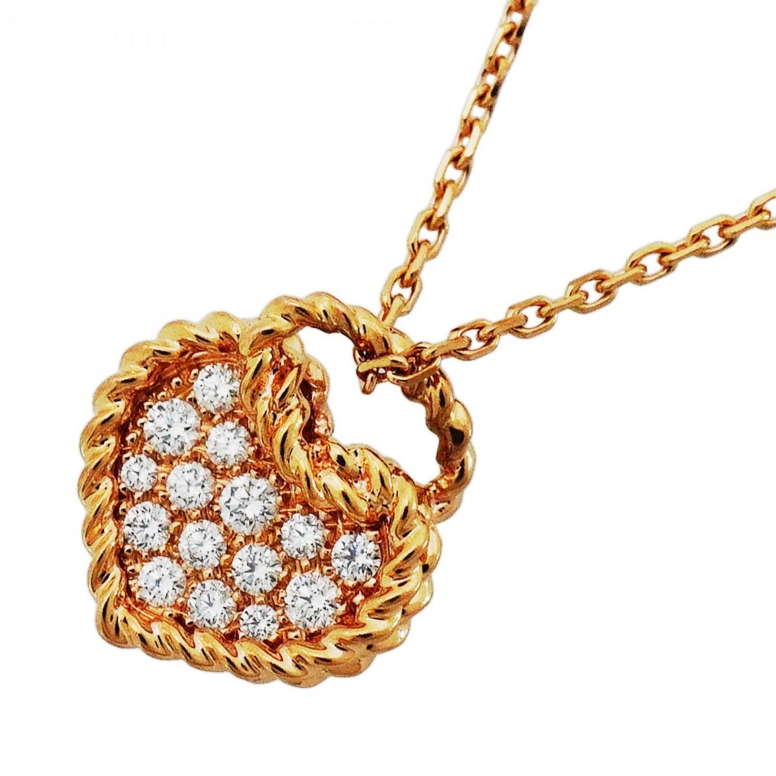 カルティエ(Cartier) カルティエ ネックレス トルタ ハート パヴェ 18KPG ピンクゴールド ダイヤモンドレディース
