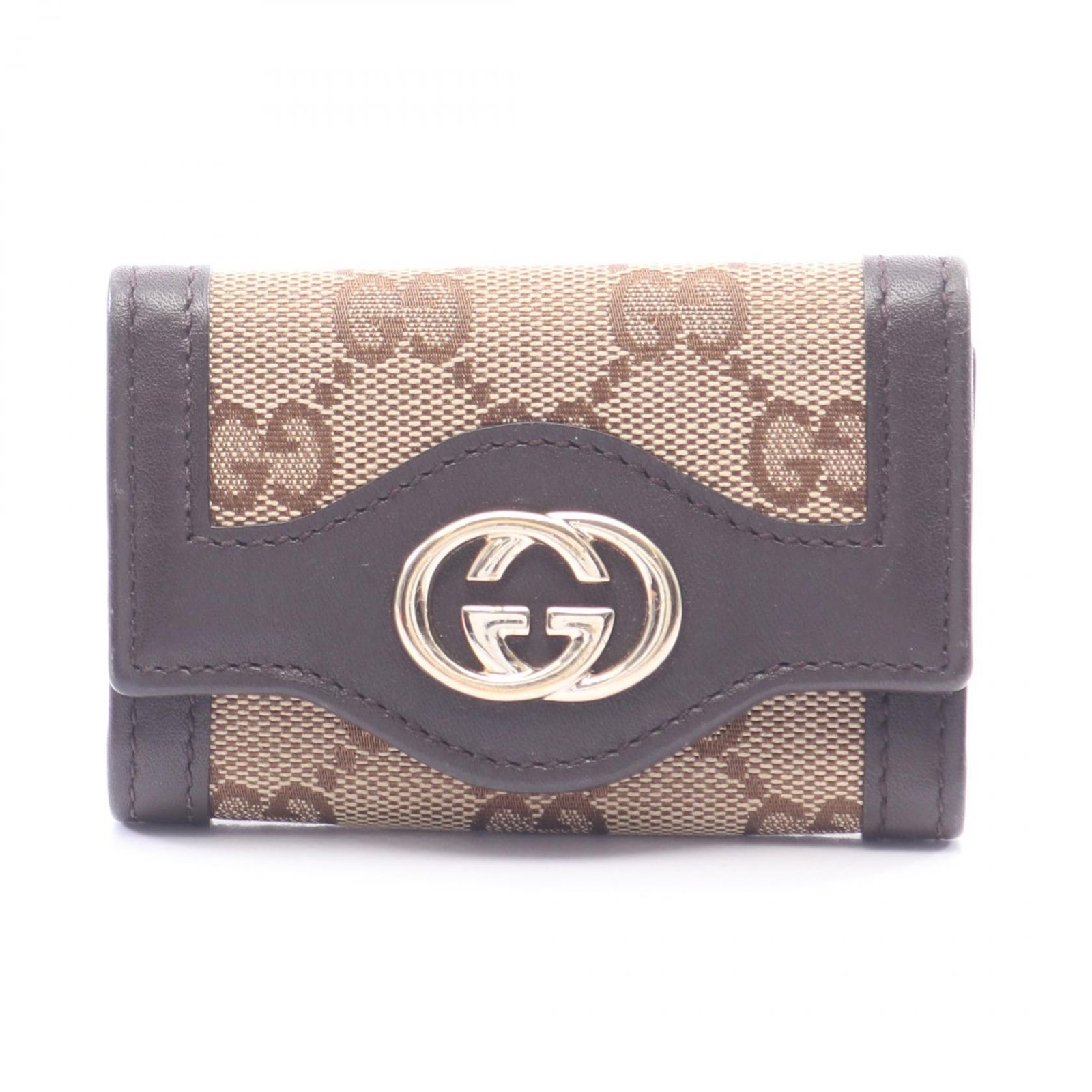 GUCCI グッチ インターロッキング GGキャンバス 6連 キーケース