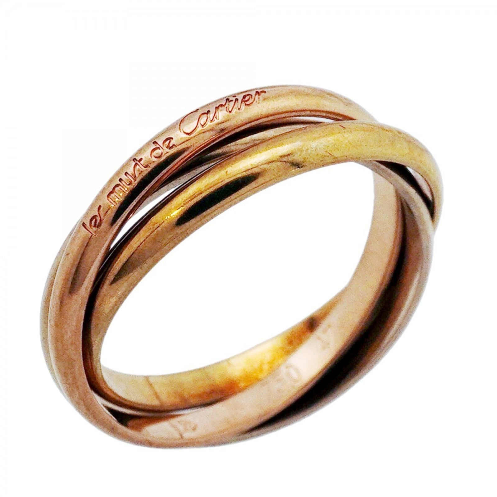 カルティエ(Cartier) カルティエ リング トリニティ 18KYG イエローゴールド 18KWG ホワイトゴールド 18KPG ピンクゴールド ＃47レディース