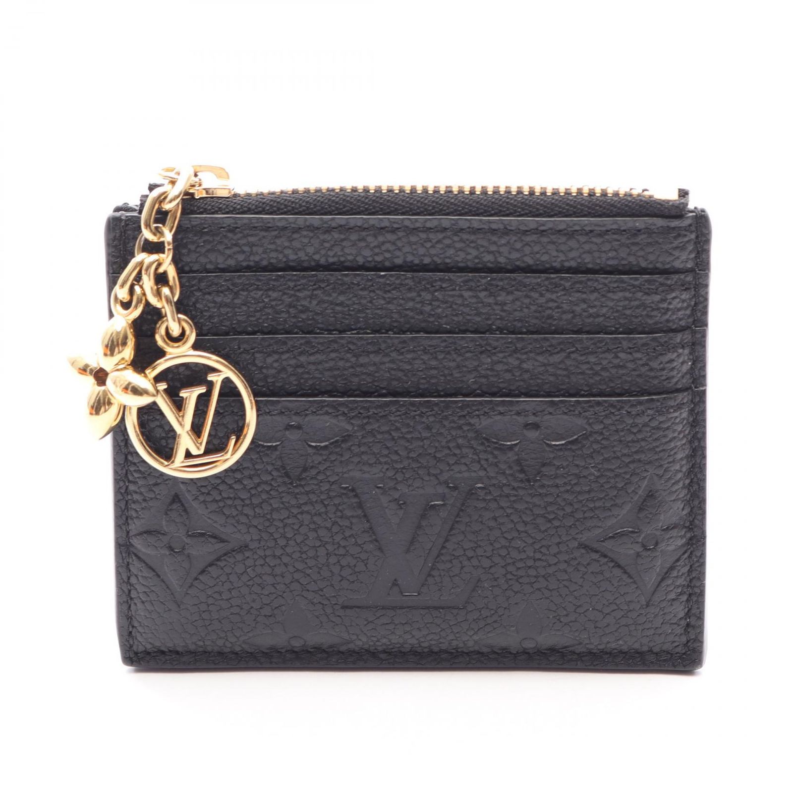 LOUIS VUITTON ルイ・ヴィトン ポルト カルト フローラ モノグラムアンプラント ノワール コインケース