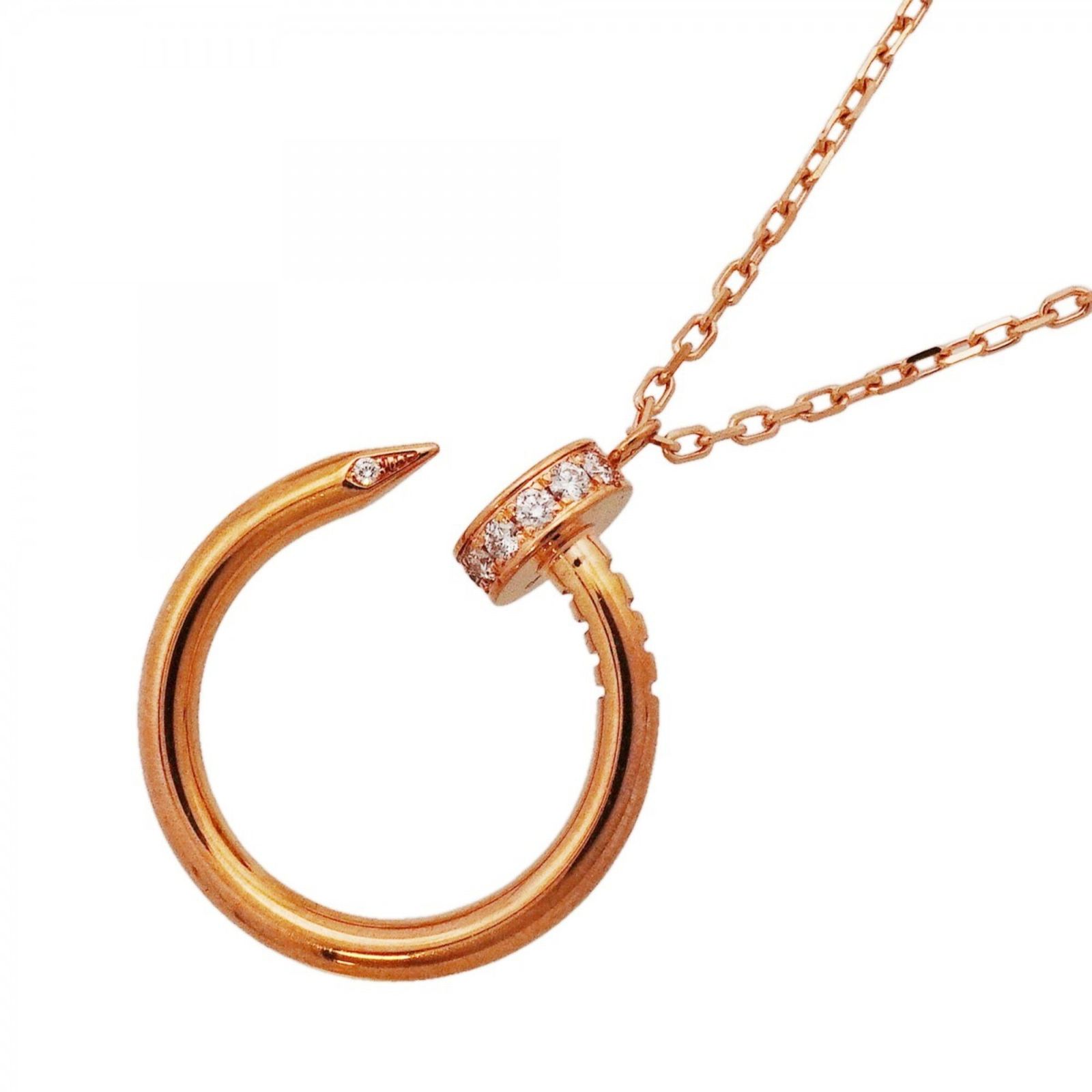 カルティエ(Cartier) カルティエ ネックレス ジュストアンクル 18KPG ピンクゴールド ダイヤモンドレディース