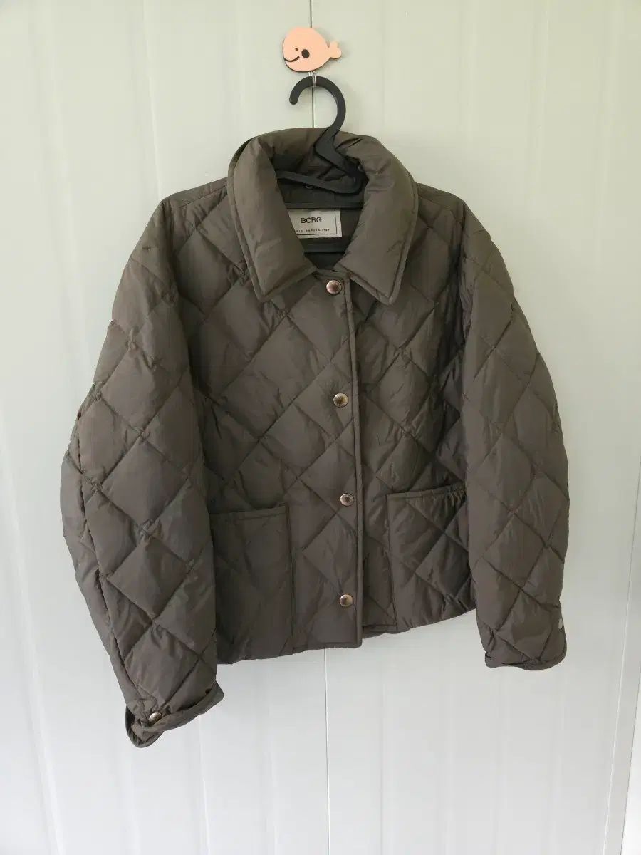 BCBG キルティング ジャケット DARK カーキ