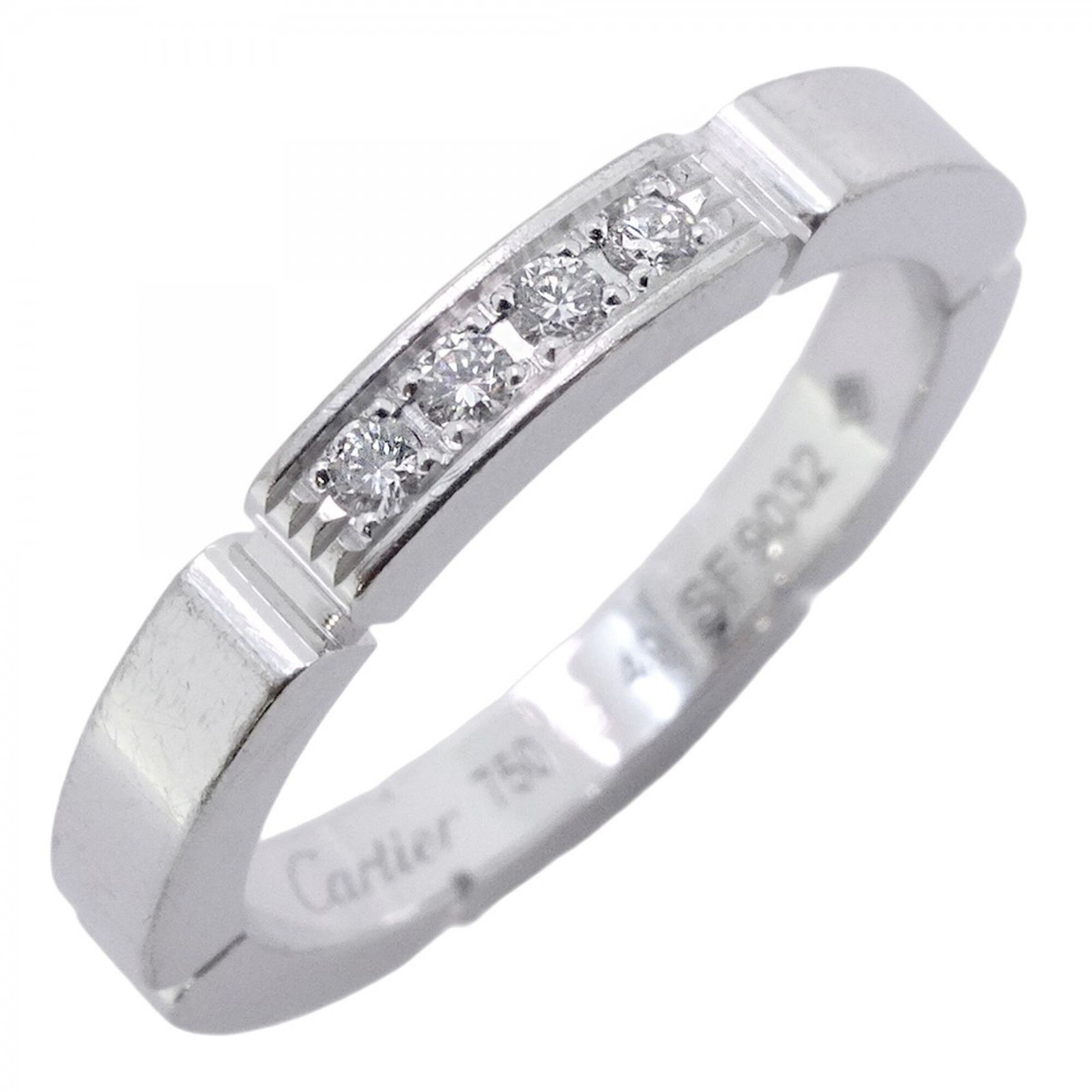 カルティエ(Cartier) カルティエ リング マイヨンパンテール 4PD 18KWG ホワイトゴールド ダイヤモンド ＃49レディース